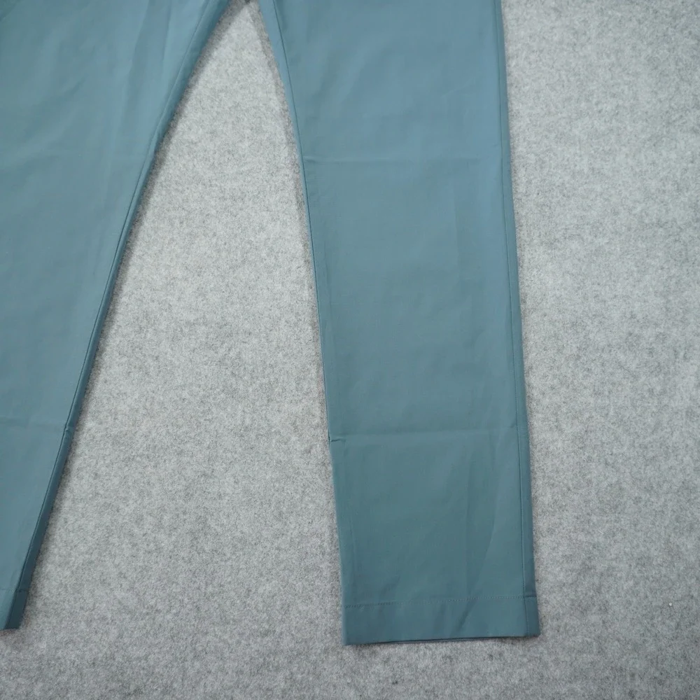 J. Crew‎ Slim Tech Pants Chino Mens 35x32 Blue Green Mountain Fog Stretch NEW